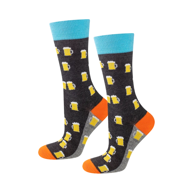 Set of 4x SOXO GOOD STUFF men's socks in a pizza box