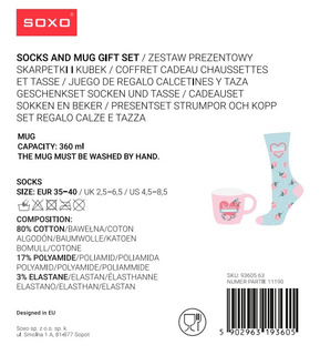 Colorful SOXO GOOD STUFF socks cotton, Grandma, perfect for a gift with Polish inscriptions