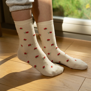 Pink SOXO women's socks with Polish inscriptions funny gift