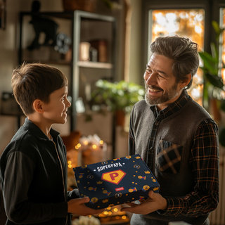 Zestaw Kapcie Męskie Super Papa + Brelok