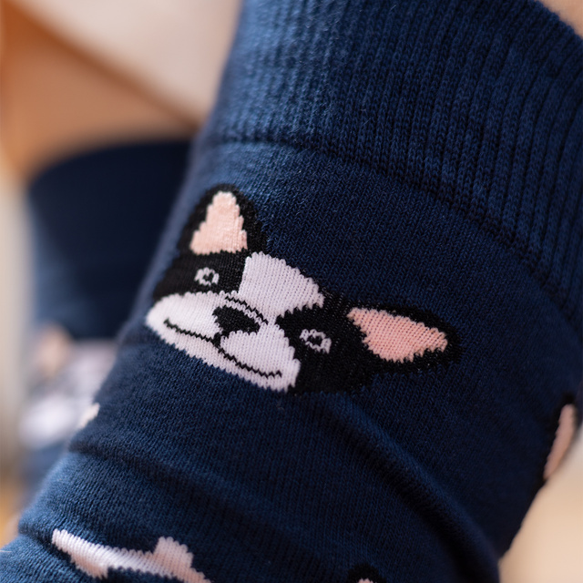 1 Paar von lustigen Socken mit Hundmotiv in einzigartiger Verpackung | Damen-/Herrensocken | SOXO