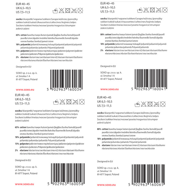 Set of 4x Colorful men's socks SOXO GOOD STUFF funny