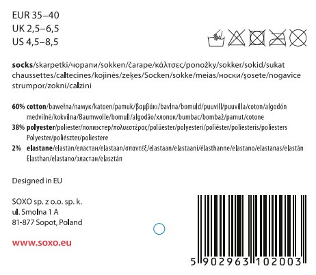 Damskie Skarpetki długie SOXO granatowe