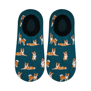 1 Paare von lustigen Kurz Socken mit Hundmotive | Herensocken | SOXO