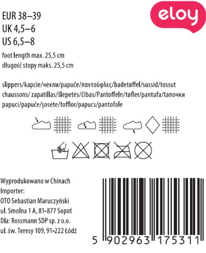 Kapcie kolorowe dla babci na prezent