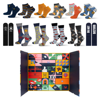 Adventskalender mit Socken 12er-Pack