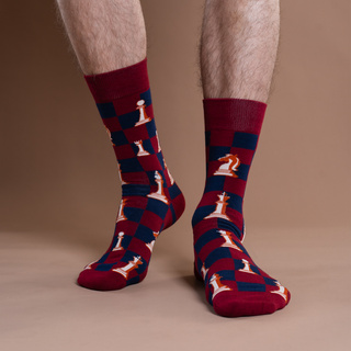 Men's Socks SOXO Chess for Grandpa - 2 Pairs