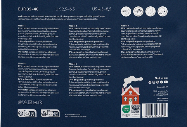 5 Paare von lustigen Socken mit Weihnachtenmotiv in einzigartiger Verpackung | Damensocken | SOXO