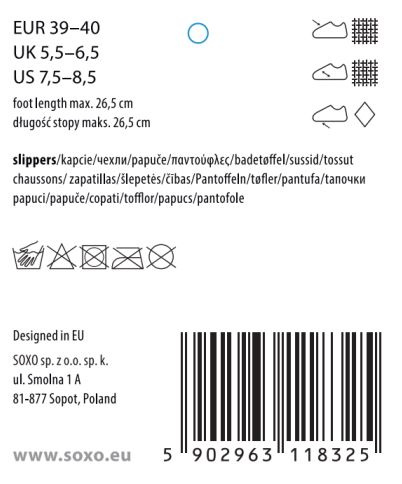 Kapcie Damskie Szare z Paskami