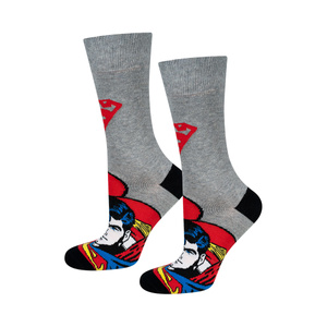 1 Paare von lustigen Socken mit Superman DC Comics | Herrensocken | SOXO