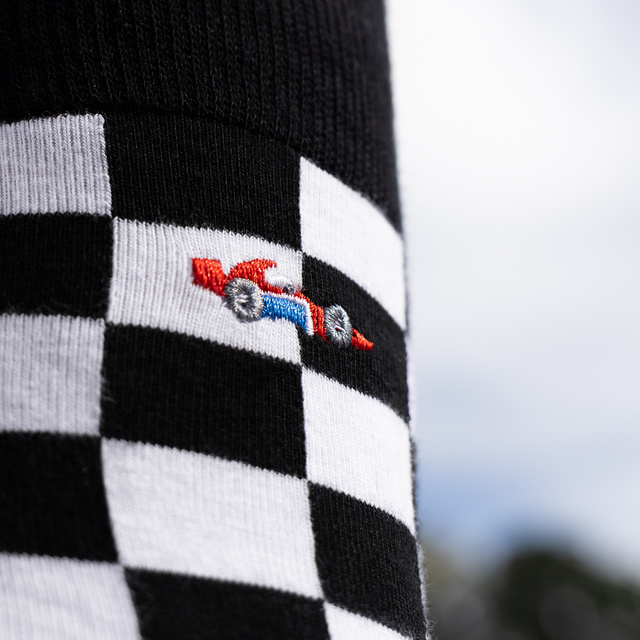 1 Paar Socken mit Formel-1-Motiv im Grußkarten-Stil
