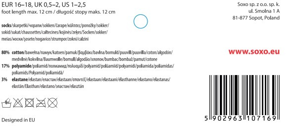 Zestaw 3x Skarpetki niemowlęce SOXO