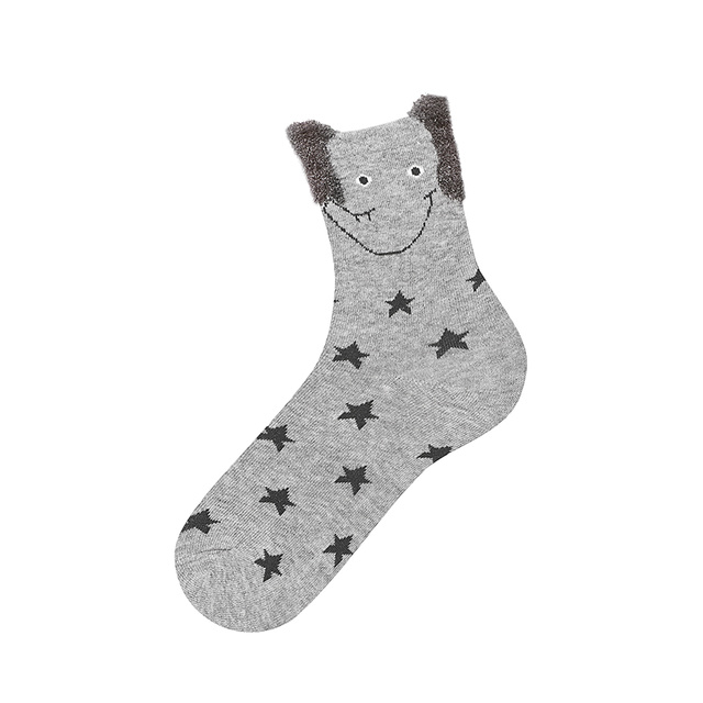 Gray children's SOXO socks with ears