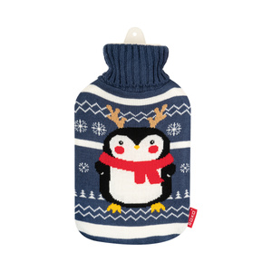 Hot water bottle SOXO LARGE 1.8L penguin sweater thermometer ideal gift idea