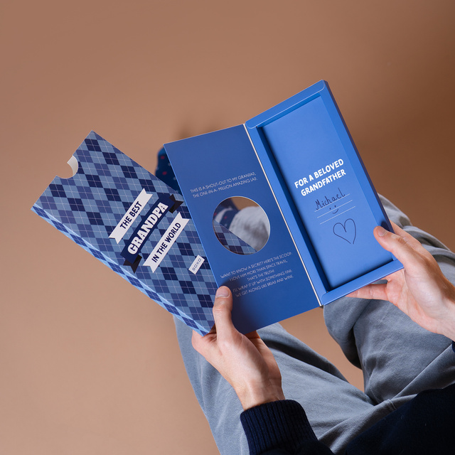 1 Paar von lustigen Socken für Opa in einzigartiger Verpackung | Herrensocken | SOXO