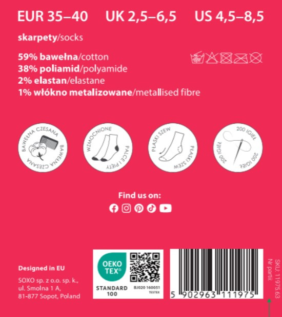 Soxo Super Granny Women's Socks