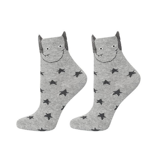 Gray children's SOXO socks with ears