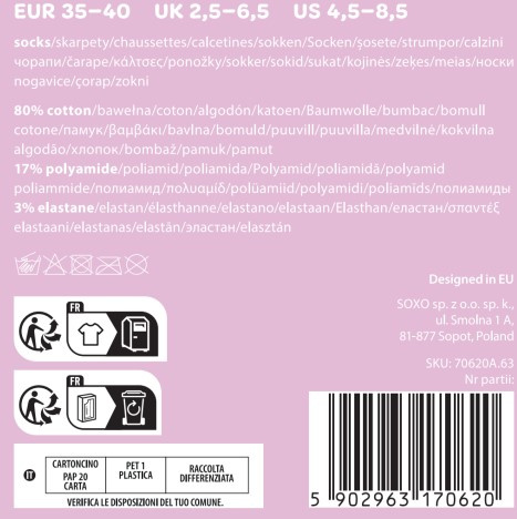 1 Paar von lustigen Socken mit Donutmotiv in einzigartiger Verpackung | Damensocken | SOXO