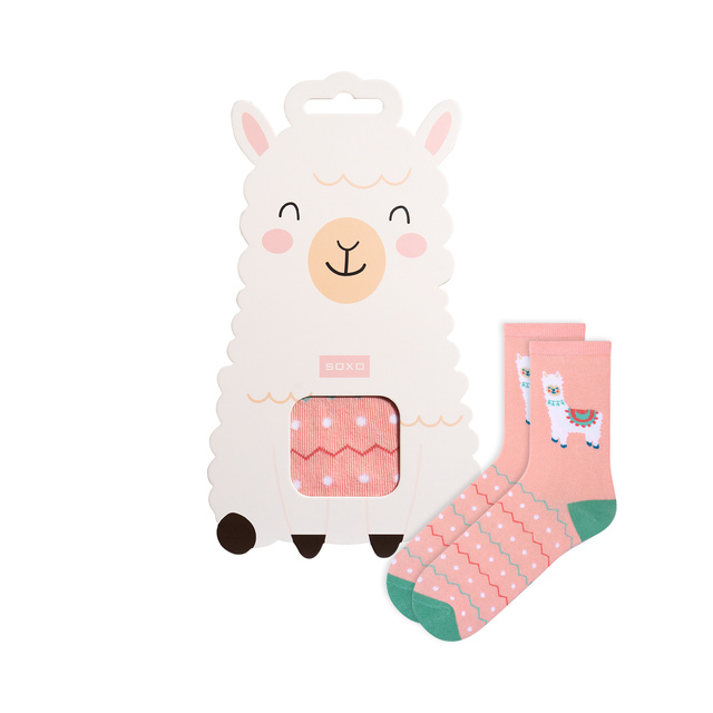 Children's Socks with Llama Pattern