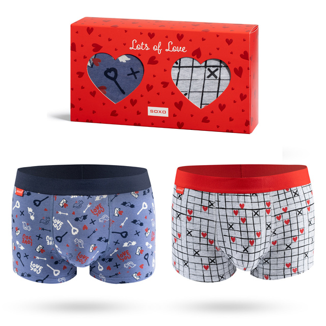 SOXO Boxershort Set Herz und Pfeil - 2 Paare