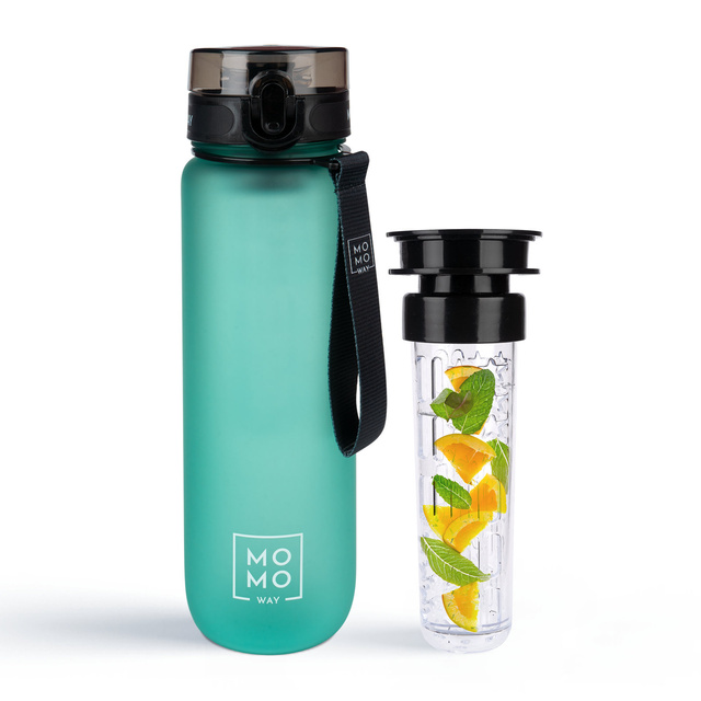 MOMO WAY Water bottle green | durable and practical | BPA free | Tritan