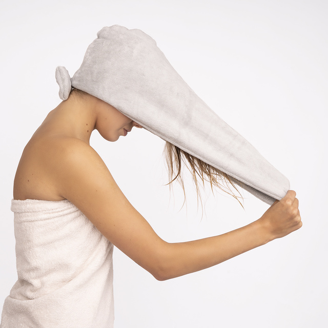 Turban Kąpielowy Szary