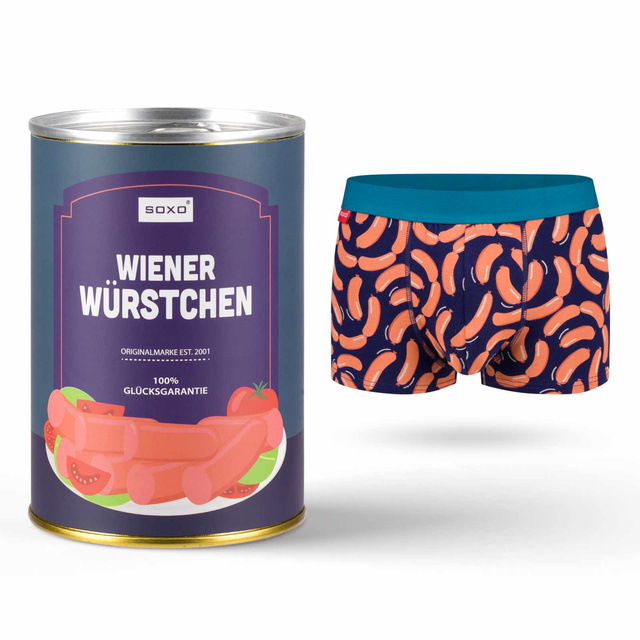 Men's boxer sausages in a can is the perfect funny gift for him