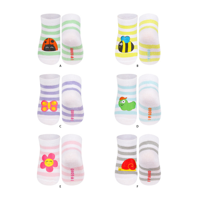 SOXO Infant striped socks with patch