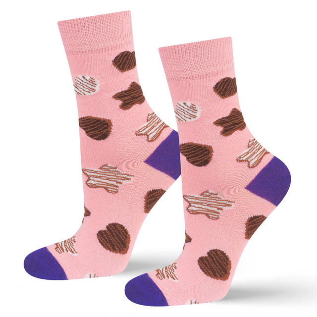 SOXO women's gingerbread socks in chocolate