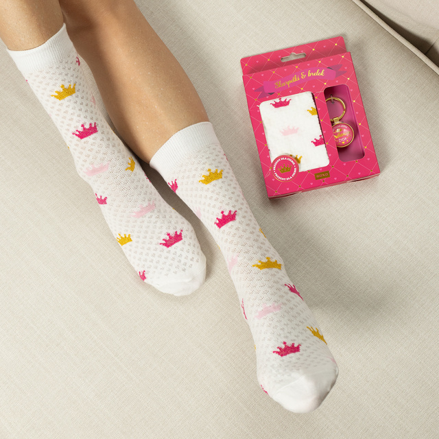 Drama Queen Socks + Keychain Set