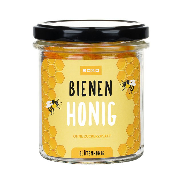 Men's colorful SOXO GOOD STUFF socks with funny cotton honey in a jar