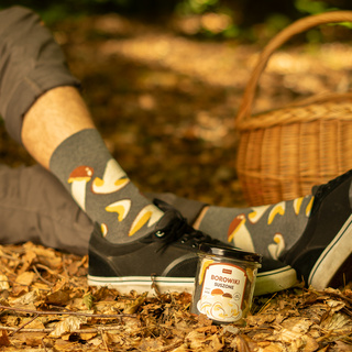 SOXO Herrensocken in einem Glas | Sauerkrautmuster