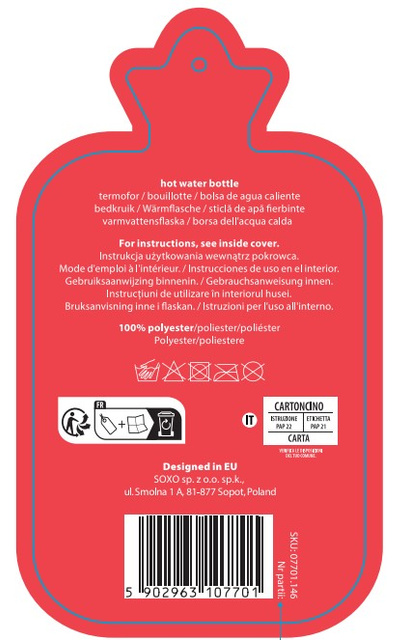 Wärmflasche mit Katzen-mit-Schwanz-Bezug 1,8 L