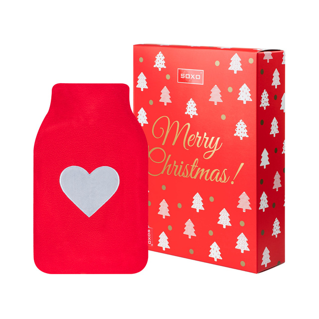SOXO red hot water bottle warmer in a box | Christmas gift