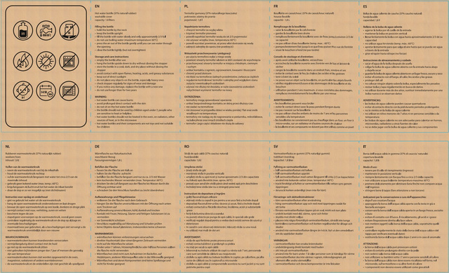 Hot water bottle SOXO cat with tail, gray 1.8 L