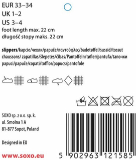 Navy blue women's slippers with embroidery SOXO with a hard TPR sole