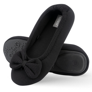 Schwarze Ballerinas für Damen SOXO mit Schleife