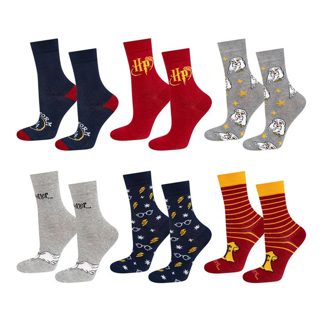 Geschenkset mit Socken Harry Potter 6er-Pack
