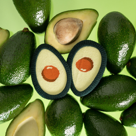 Women's Socks | Men's SOXO | Avocado in a Box | fun gift idea | fun socks for Her | for Him Unisex