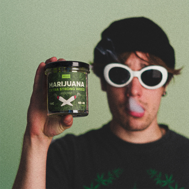 Men's colorful SOXO GOOD STUFF marijuana socks in a jar funny cotton