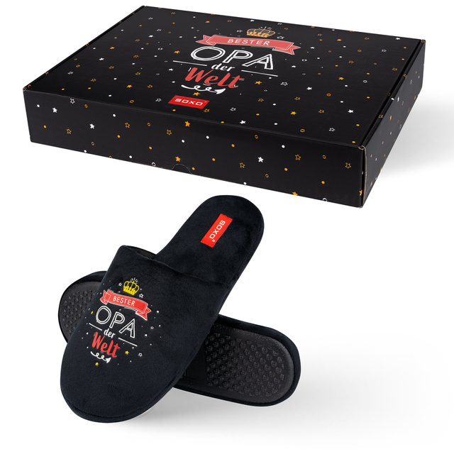 Bunte Set 1x Herrensocken SOXO Superman und 1x Hausschuhe Superman