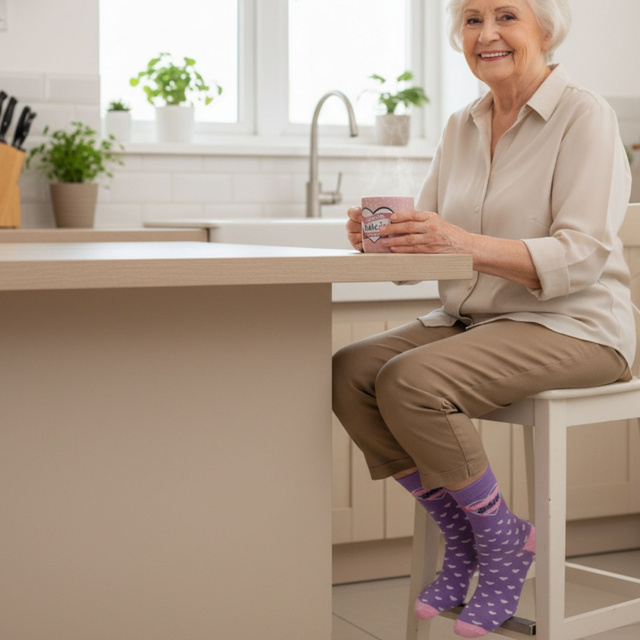 Bunte Damen Socken SOXO GOOD STUFF Baumwollen Lustige Oma