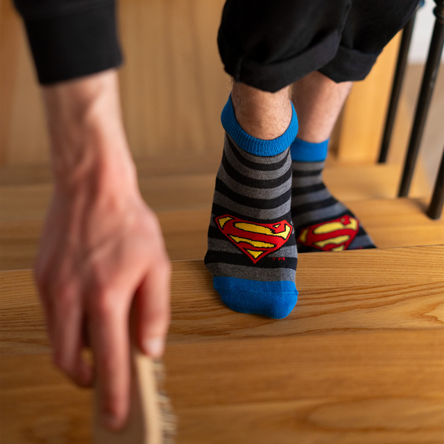 Set mit 2x lustigen Kurze Herrensocken mit Superman DC Comics | SOXO