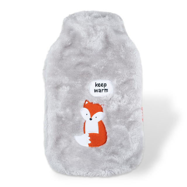 Gray hot water bottle SOXO keep warm heater