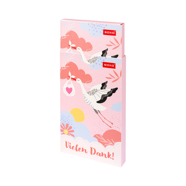 Lange Damensocken SOXO mit einem Storch