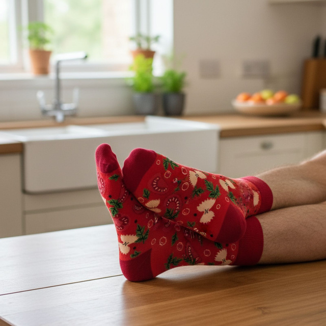 Damensocken | Herren SOXO GOOD STUFF Tomatensuppe aus der Dose Geschenkidee für sie | für Ihn Unisex