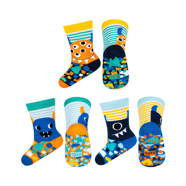 Set mit 3x Kindersocken mit Monstern | SOXO