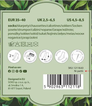 Skarpetki Zielona Herbata w Puszce 2-pak