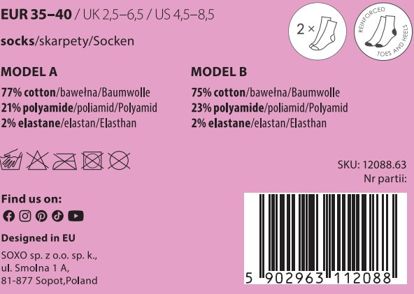 2 Paar von lustigen Socken mit Bubble Tea Motiv in einzigartiger Verpackung | Damen-/Herrensocken | SOXO