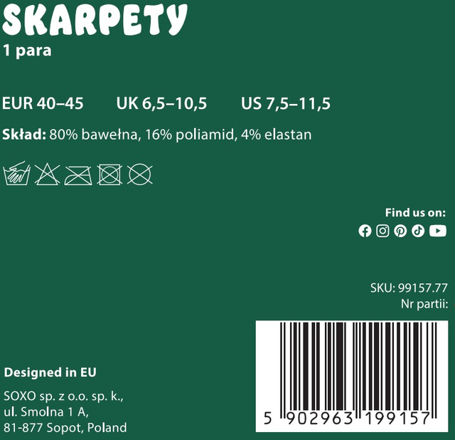 Skarpetki Jestem Kozak